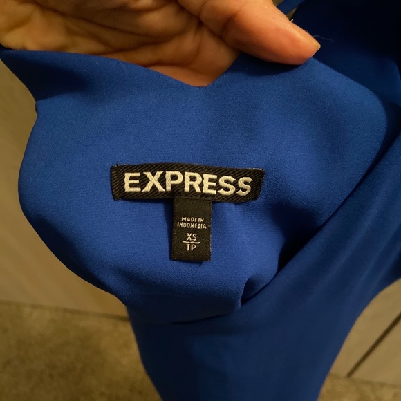 NWOT Express Criss Cross Back Blue Tank Top size XS - Picture 6 of 7